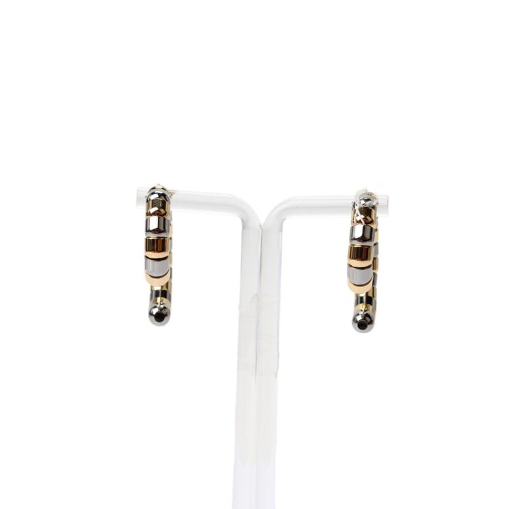 Demarson Womens Two-Tone Luna Rumi Beaded Convertible Hoop Earrings NWT